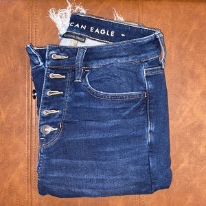AE Ne(x)t Level Ripped Super High-Waisted Button-Fly Jegging